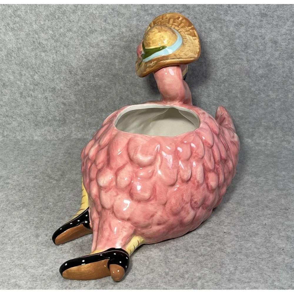 Blue‎ Sky Flamingo Ceramic Planter Heather Goldminc Succulent Cachepot Coastal